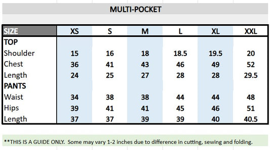 Multi-Pocket Scrub Suit Top & Cargo Pants Set (Citrine)