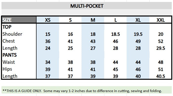 Multi-Pocket Scrub Suit Top & Cargo Pants Set (Citrine)