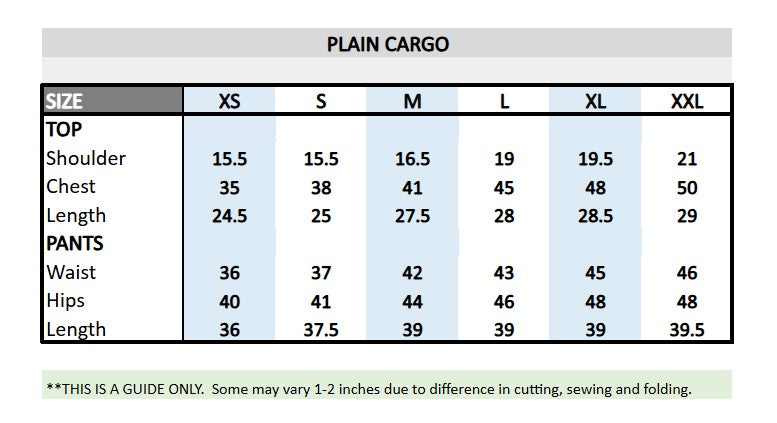 Plain Scrub Suit Top & Cargo Pants Set (Caribbean Blue)