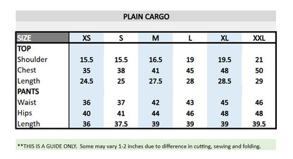 Plain Scrub Suit Top & Cargo Pants Set (Caribbean Blue)